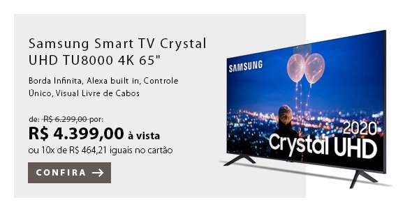 BANNER EX1 - Samsung Smart TV Crystal UHD TU8000 4K 65"