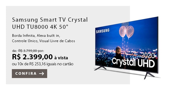 BANNER 1 - Samsung Smart TV Crystal UHD TU8000 4K 50"