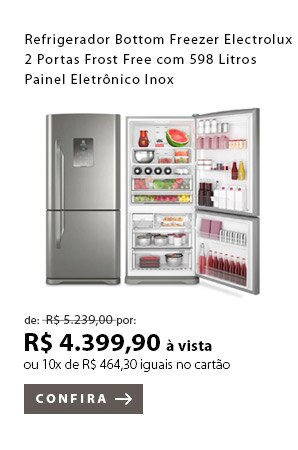 PRODUTO EX1 - Refrigerador Bottom Freezer Electrolux